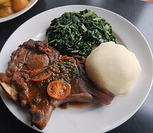 Nshima with T-bone
