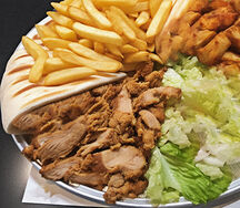 Double platter shawarma