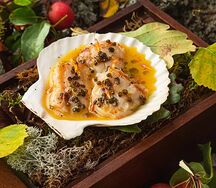 Гребешок с чёрной икрой