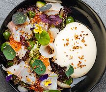 Тёплый салат с муксуном