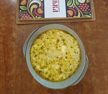 Сырный крем-суп с морепродуктами