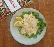 Семга по-строгановски