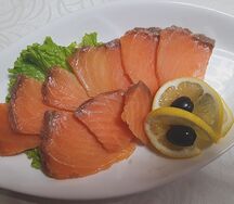 Семга слабосоленая с лимоном