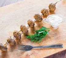 Шашлык из шампиньонов