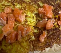 Драники с семгой