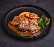 Свиные медальоны с айдахо