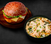 Ланч с бургером