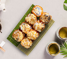 Горячий ролл с крабом и гребешком