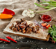 Шашлык из бараньих семечек