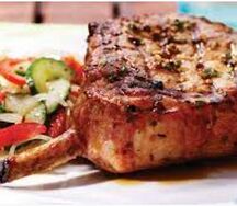 Cote de porc grillé