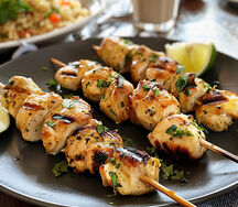 Brochette de blanc de poulet