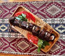 Баклажаны с салом на углях 