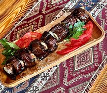 Баклажаны с салом на углях