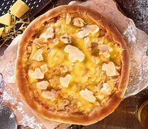 Пицца с курицей и грибами