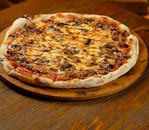 С грибами и мясом