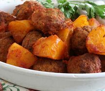 Rissolées de pomme de terre au boulettes