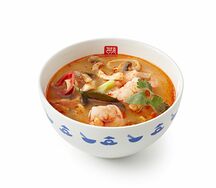 Суп Том Ям и рис на пару