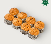 Ролл с крабом и лососем