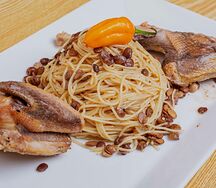 Spaghetti soumara avec pintade