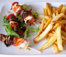 Brochette frites