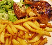 Frites au poulet