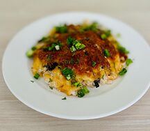 Отбивная куриное филе с грибами