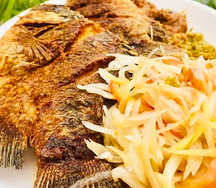 Poisson carpe frite