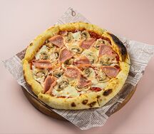 С ветчиной и грибами