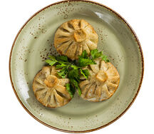 Хинкали с бараниной жареные