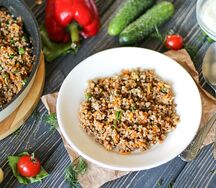 Гречка с овощами