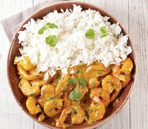 Crevettes sautées au curry