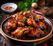 Poulet sauté à la sauce huitre