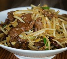 Filet sauté aux pousses de soja