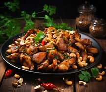 Poulet sauté aux noix de cajou