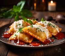 Raviolis frits au porc