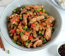 Emincés de porc sauté aux légumes