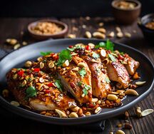 Poulet piquant aux arachides