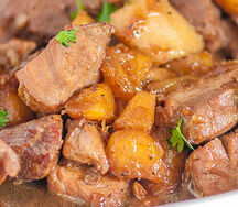 Emincés de porc sauté aux ananas