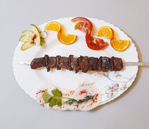 Шашлык из бараньей печени