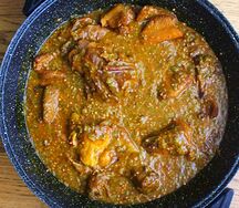 Sauce gombo frais avec escargots