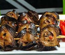 Brochettes descargots braisés