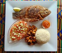 Attiéké poisson frit