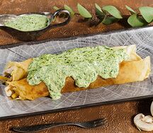 Блины с курицей и грибами