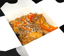 Соба с курицей в соусе терияки