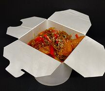 Соба с курицей в остро-сладком соусе