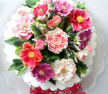 Gâteau bouquet de fleurs
