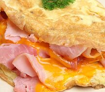 Omelette jambon emmental