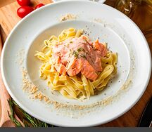 Детская паста с лососем