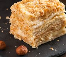 Торт Наполеон с фундуком