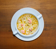 Суп сливочный с лососем